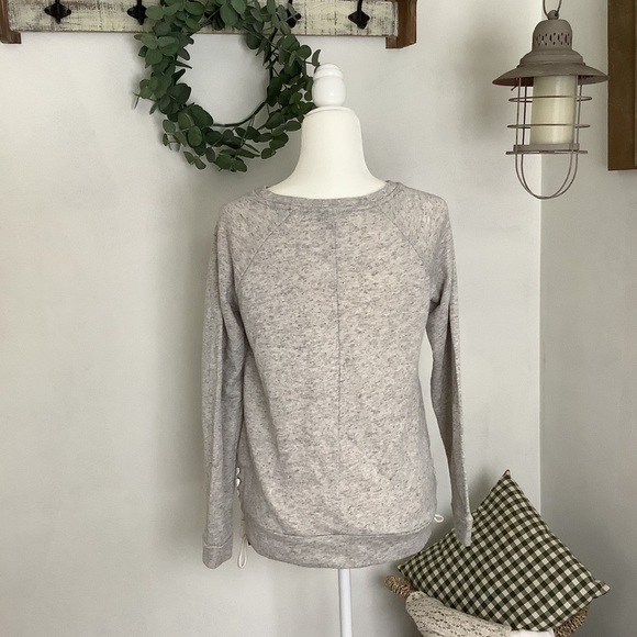 A.B.S. Pullover Crew Neck Sweater Side Lace Ties - Picture 4 of 7